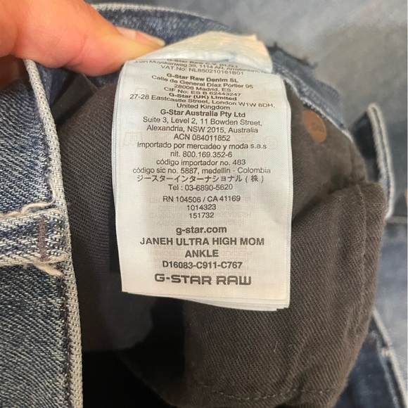 G-Star Raw Janeh Ultra High Mom Ankle Jeans Size 28 - Picture 12 of 13